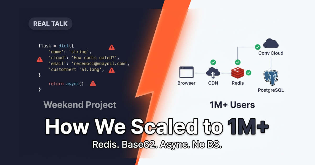 How We Scaled a URL Shortener to 1M+ Users