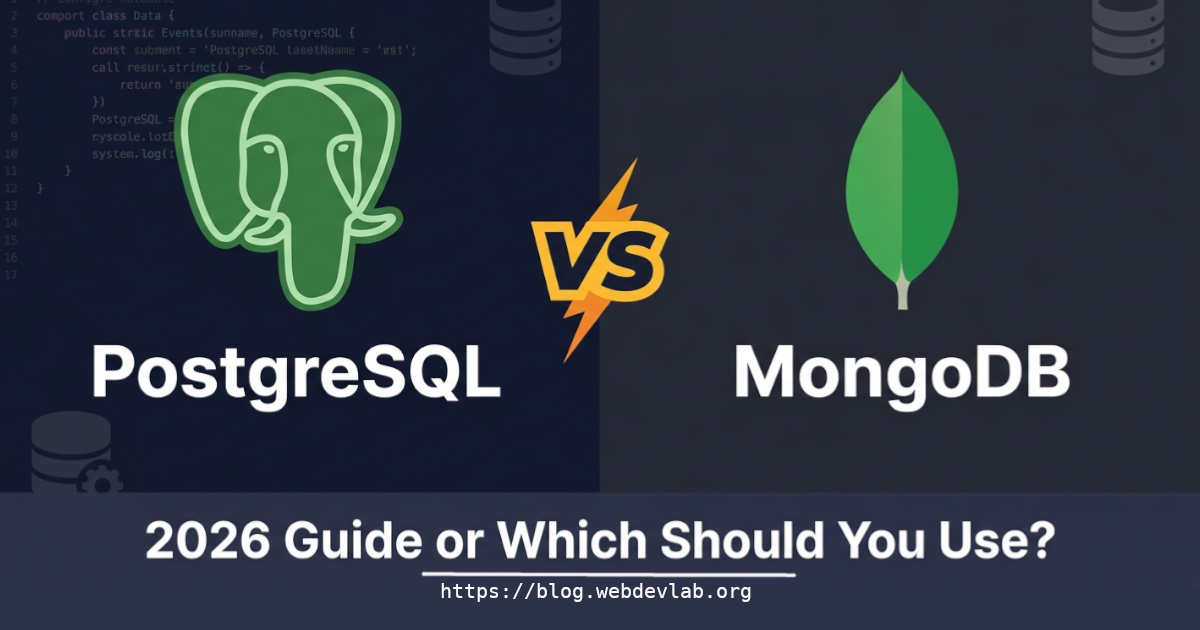 MongoDB vs PostgreSQL: Which Database Should You Use in 2026?